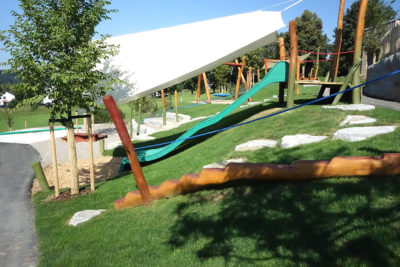 Außenansicht Spielplatz - Kita St. Blasius in Altusried