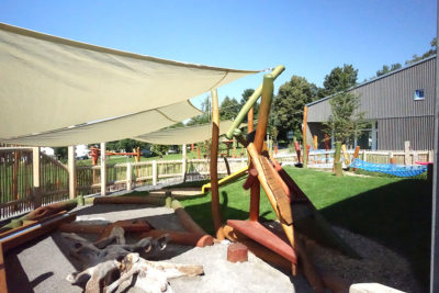 Außenansicht Spielplatz - Kita St. Blasius in Altusried