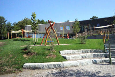Außenansicht Spielplatz - Kita St. Blasius in Altusried