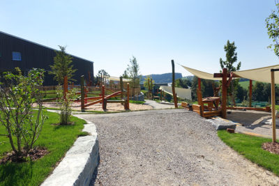 Außenansicht Spielplatz - Kita St. Blasius in Altusried